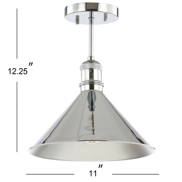 Nick 11" Metal LED Semi Flush Mount - JONATHAN Y